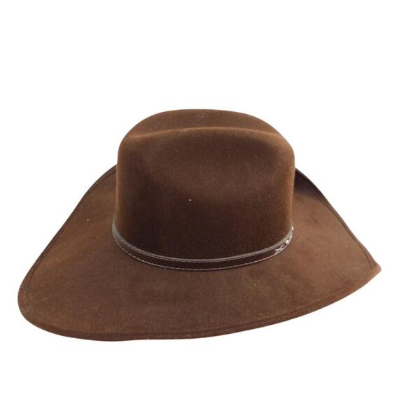 Vintage Style Brown Cowboy Hat Small - Western Rodeo - Picture 5 of 5